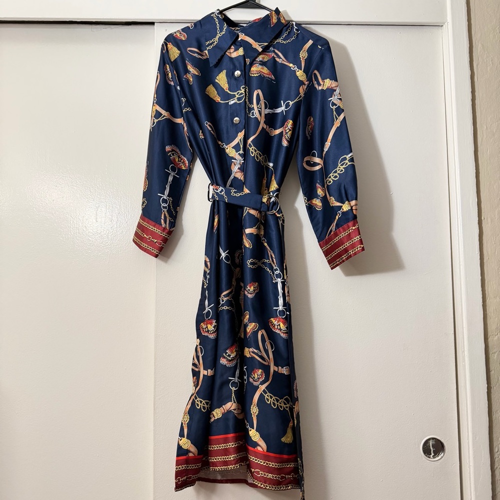 Zara Style Scarfprint Dress